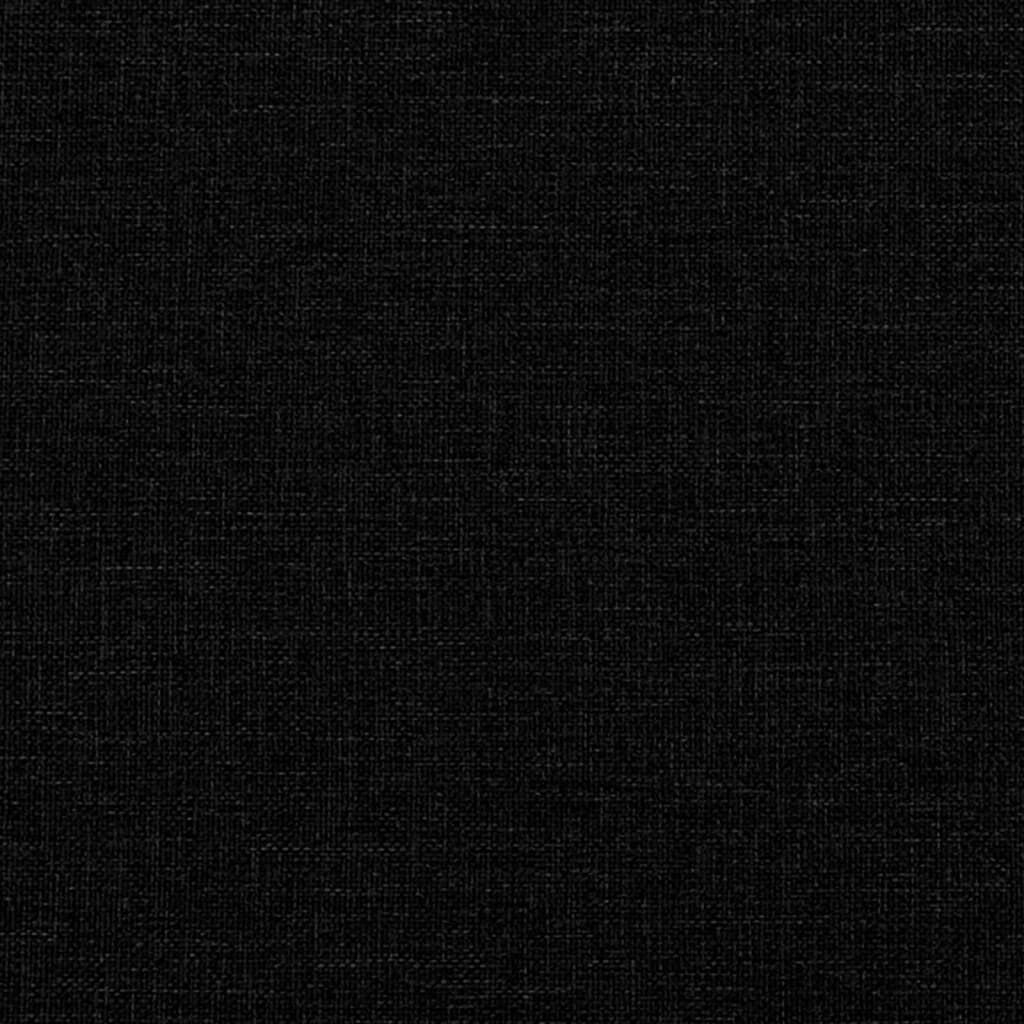 Bettgestell Schwarz 140x190 cm aus Stoff ohne Matratze stabil und modern Bettgestell Schwarz 140x190 cm aus Stoff ohne Matratze stabil und modern