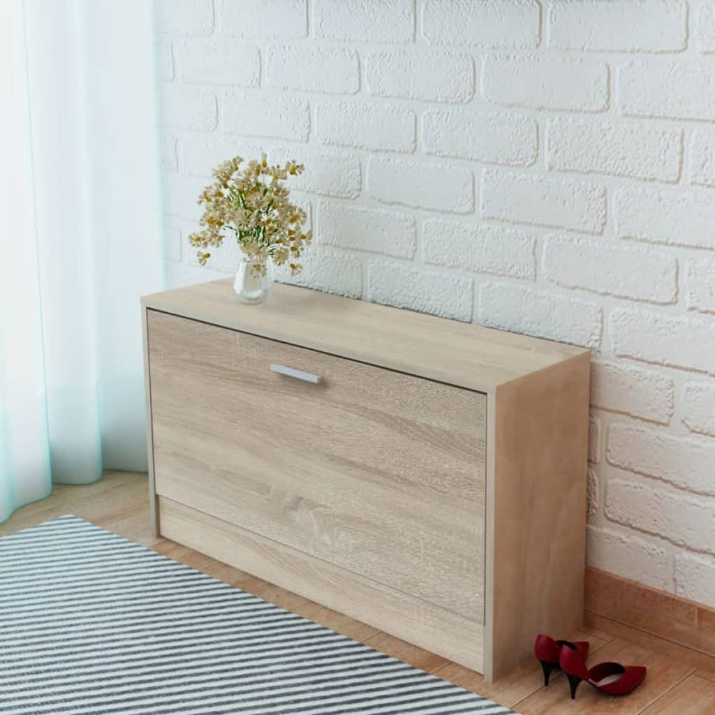 Schuhbank aus Eiche 80x24x45 cm ideal für Flur Eingangsbereich praktisch robust
