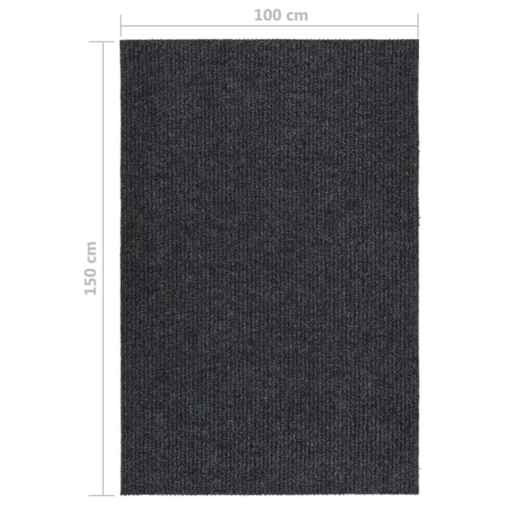 Schmutzfangläufer Fußmatte 100x150 cm Anthrazit Rutschfest Robust Innen Außen