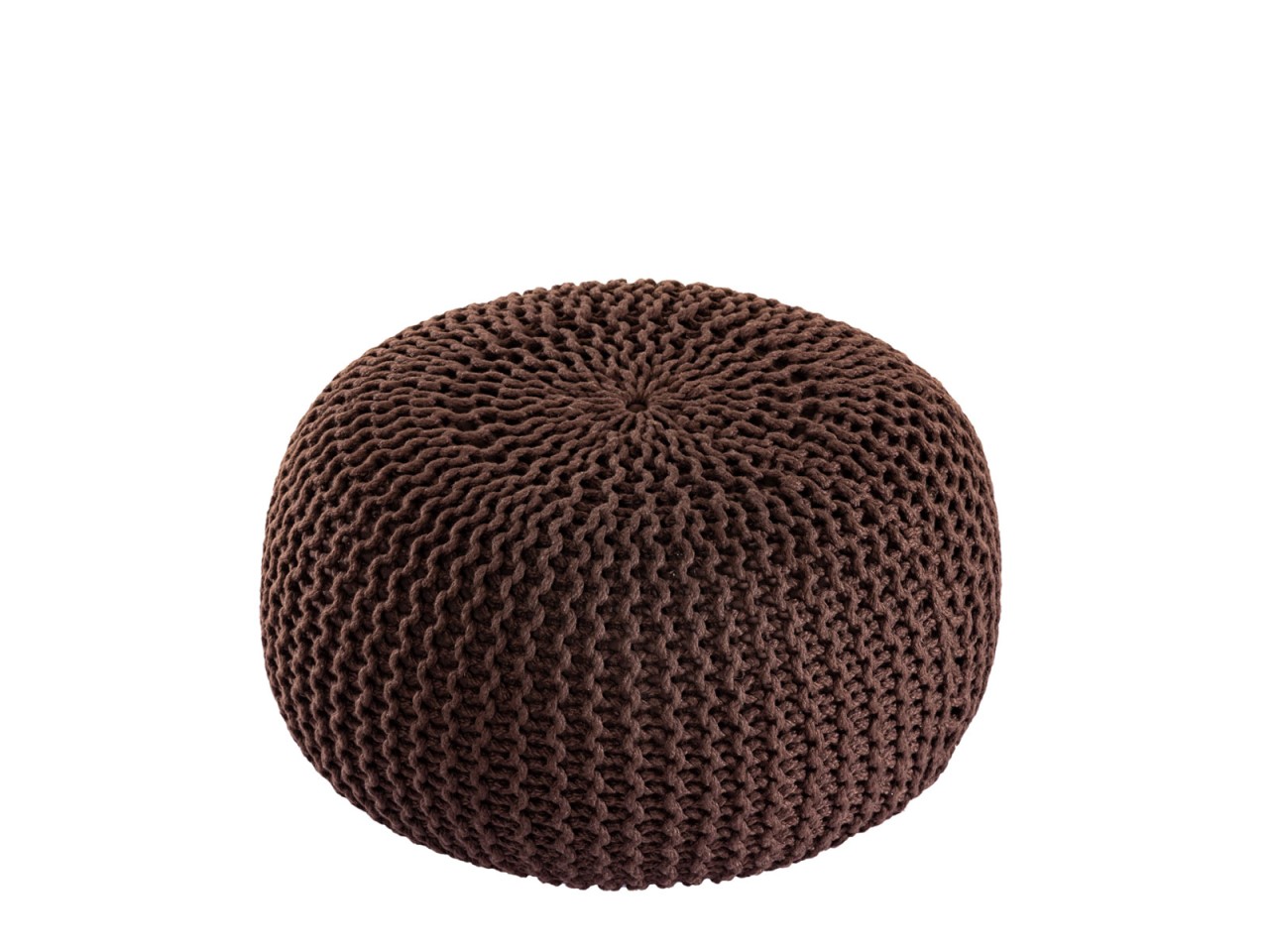 Pouf PREMIUM ø45cm Sitzhocker Strickpouf Innen Terrasse Pool Garten nachhaltig