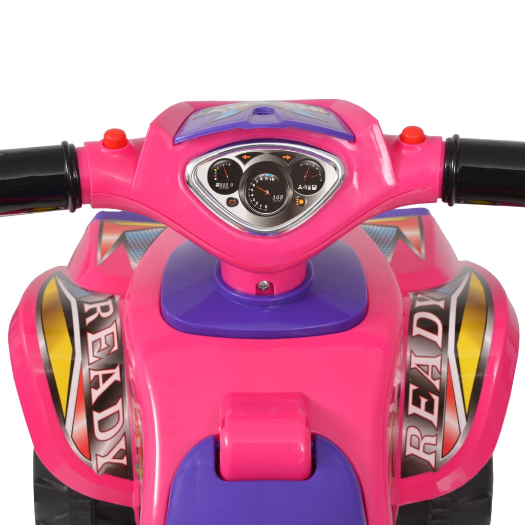 Kinder-Rutschauto Rosa und Lila mit Sound und Lichtfunktionen.