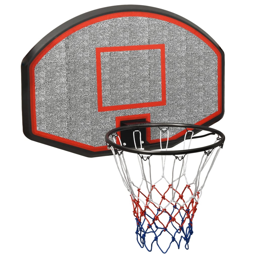 vidaXL Basketball-Rückwand Schwarz 90 x 60 x 2 cm Polyethylen