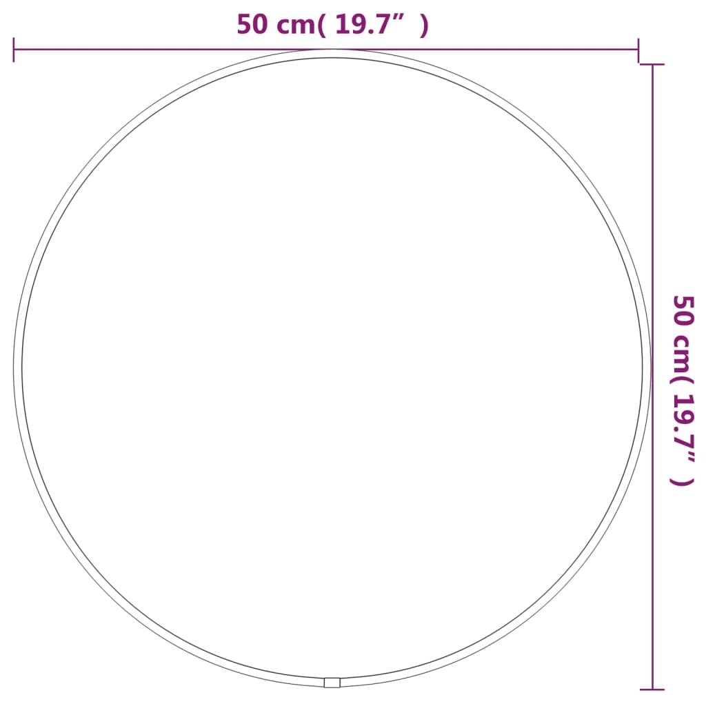 vidaXL Wandspiegel Gold Ø 50 cm Rund