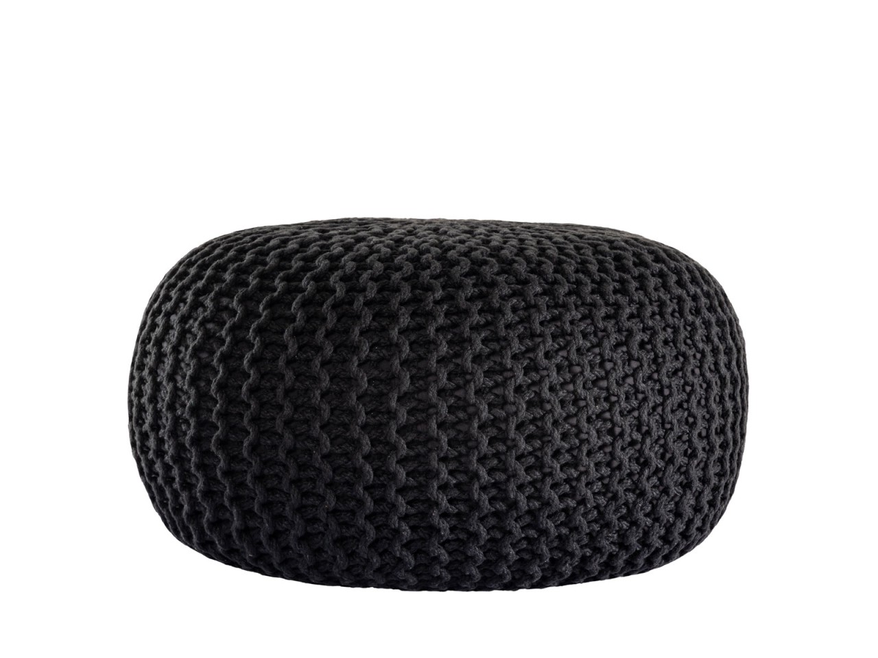 Pouf PREMIUM ø45cm Sitzhocker Strickpouf Innen Terrasse Pool Garten nachhaltig