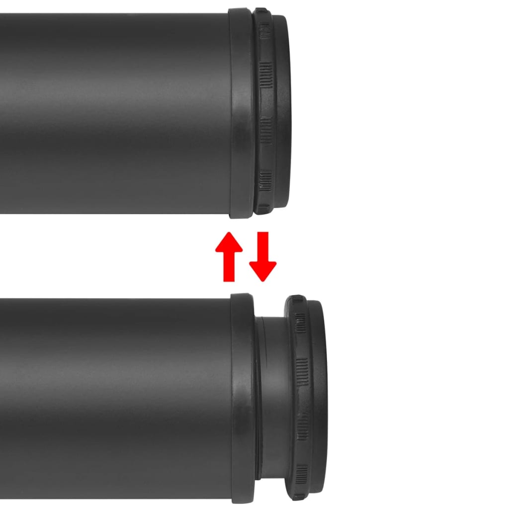Tischbein-Set 4x Höhenverstellbar Schwarz 1100 mm für DIY-Tische Stabil Modern