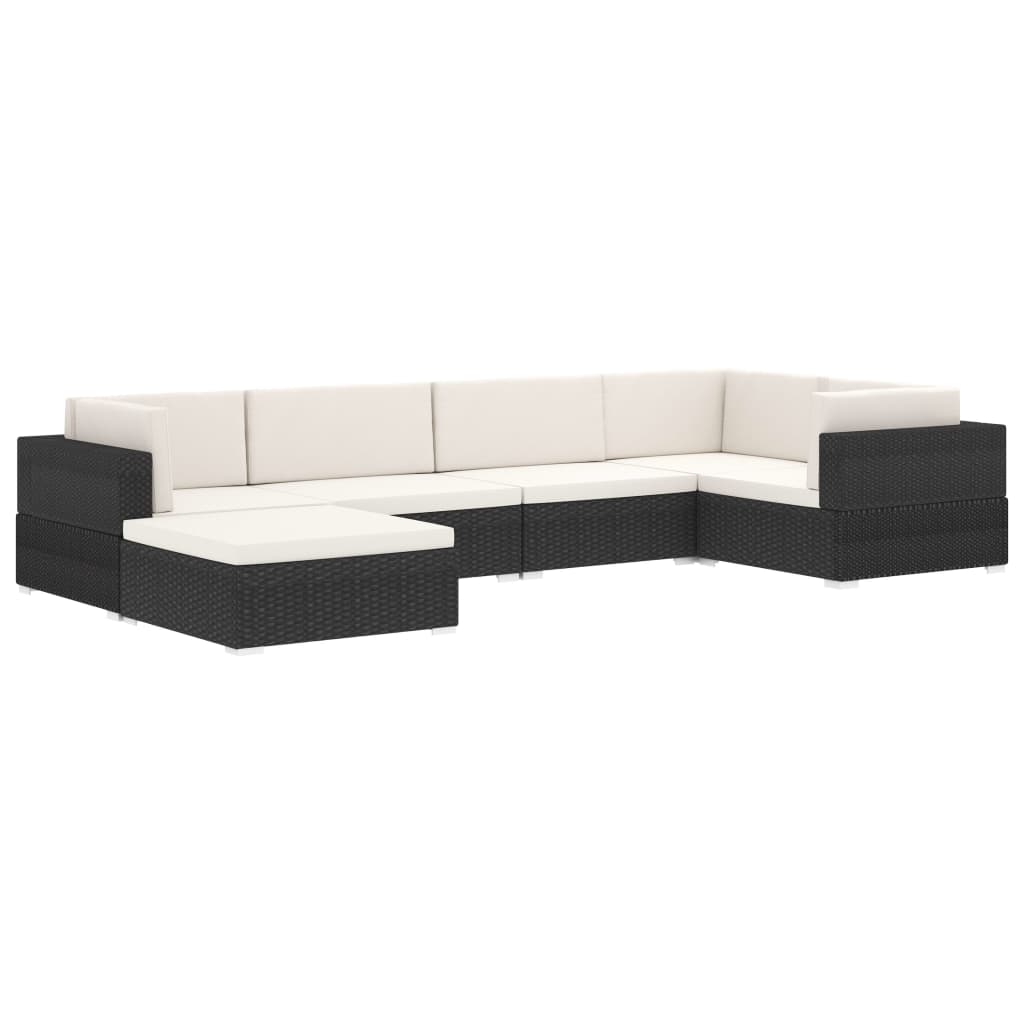 Garten Sofa Mittelteil Schwarz Poly Rattan Inkl. Bequeme Auflagen Kombinierbar Garten Sofa Mittelteil Schwarz Poly Rattan Inkl. Bequeme Auflagen Kombinierbar