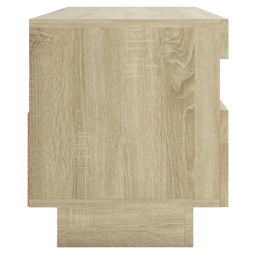 TV Schrank Sonoma Eiche 100x35x40 cm LED Beleuchtung Holz Modern