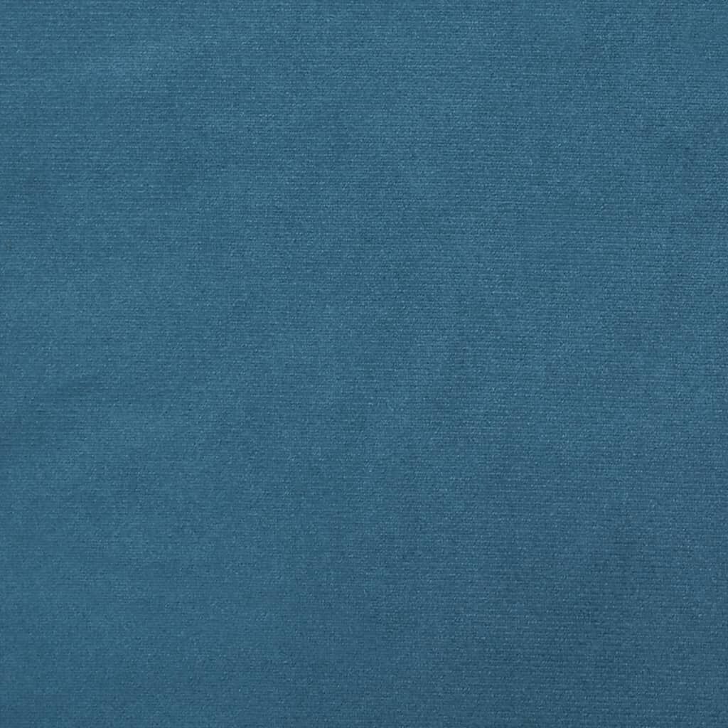 Bettgestell 100x200 cm Blau mit Kopfteil Samtbezug weich bequem gepolstert Bettgestell 100x200 cm Blau mit Kopfteil Samtbezug weich bequem gepolstert