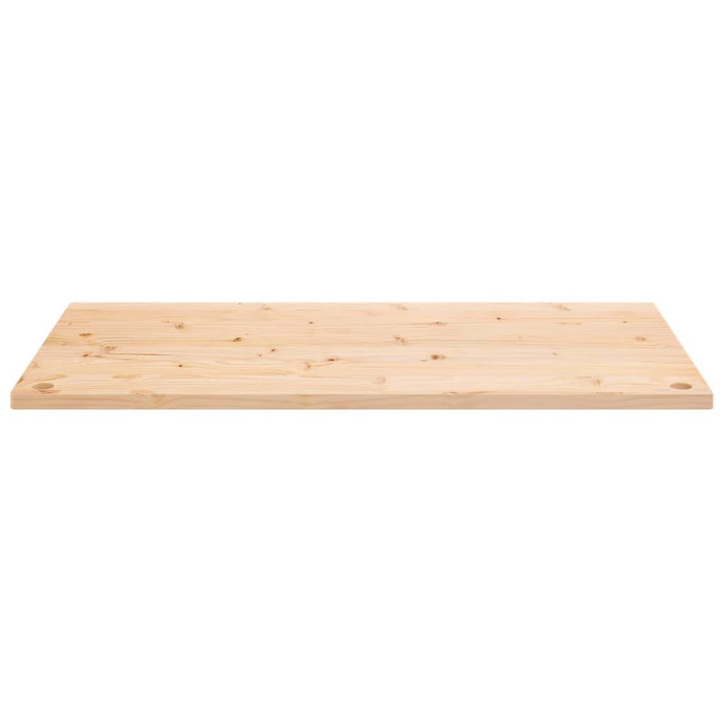 Tischplatte Holz Kiefer Massiv 110x55cm Unbehandelt Kabellöcher DIY Möbelbau