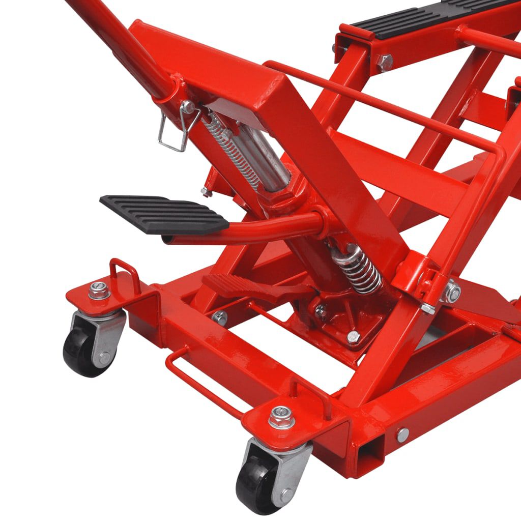 Hydraulische Hebebühne rot für Motorrad und ATV Tragkraft bis 680 Kilogramm