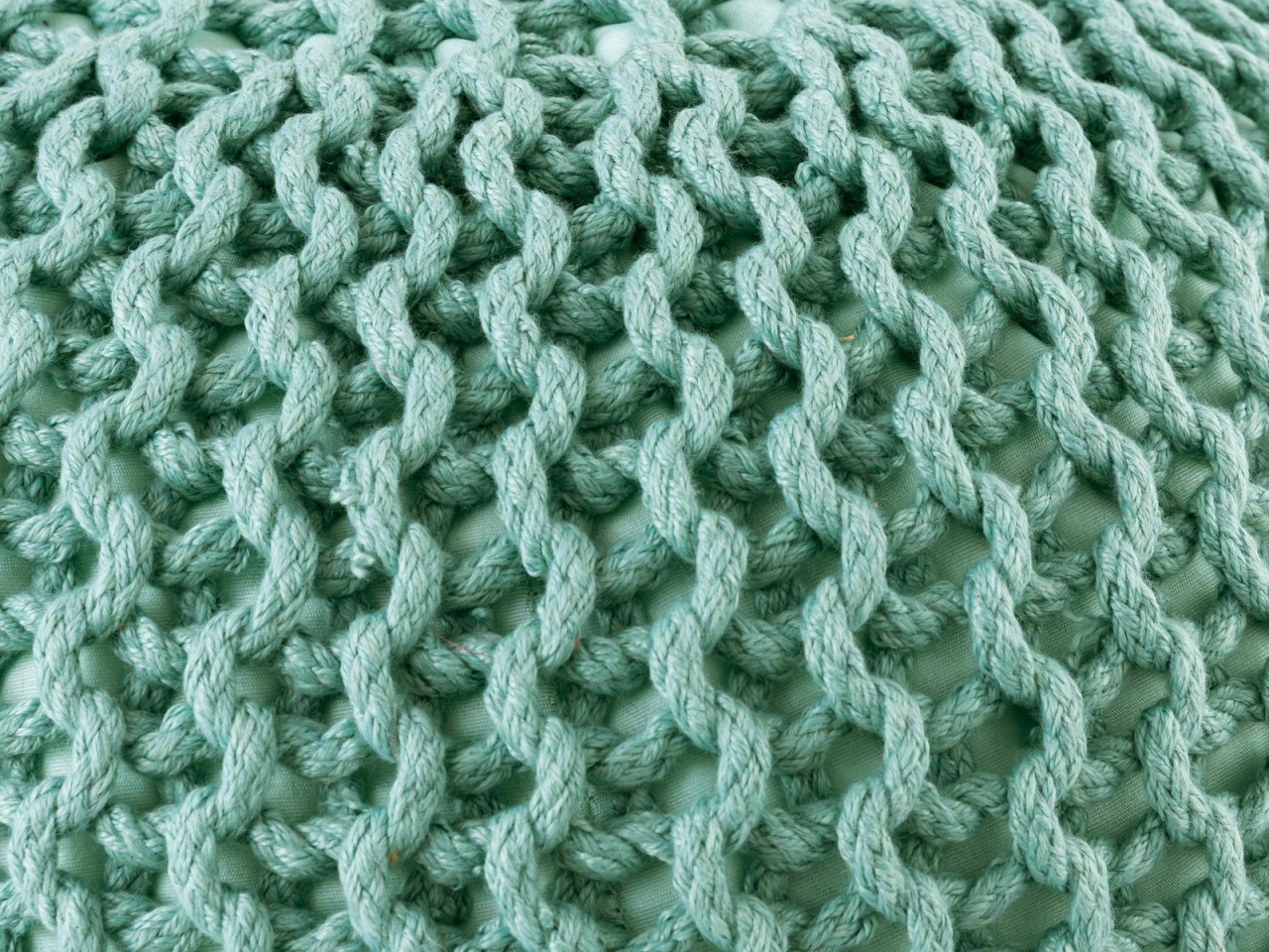 Pouf PREMIUM ø45cm Sitzhocker Strickpouf Innen Terrasse Pool Garten nachhaltig Pouf PREMIUM ø45cm Sitzhocker Strickpouf Innen Terrasse Pool Garten nachhaltig