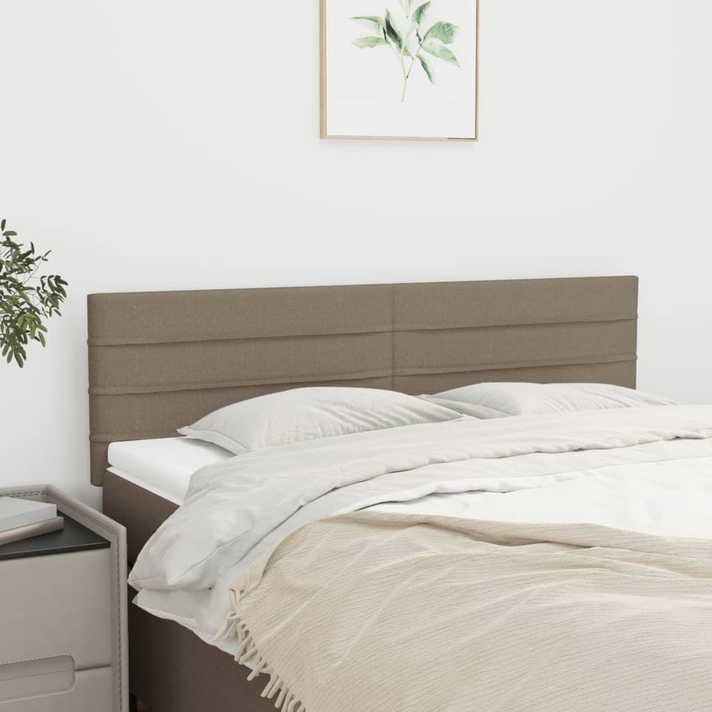 Bett Kopfteile 2er-Set Taupe 72x5x78/88 cm Stoff komfortables Schlafzimmer Bett Kopfteile 2er-Set Taupe 72x5x78/88 cm Stoff komfortables Schlafzimmer