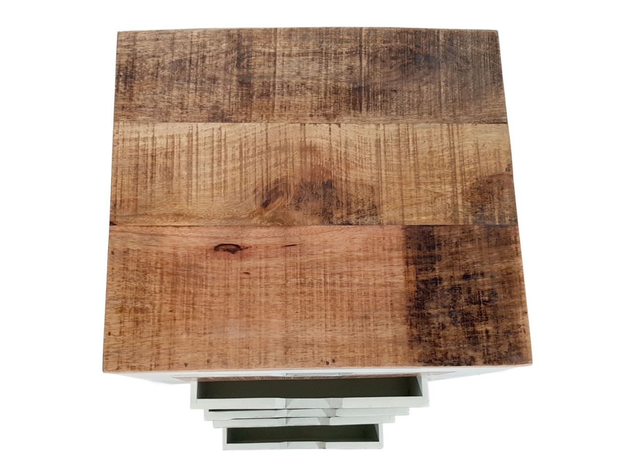Schubladen Kommode B 40 H 92 cm Schubkastenturm Anrichte Sideboard California weiß Mangoholz Schubladen Kommode B 40 H 92 cm Schubkastenturm Anrichte Sideboard California weiß Mangoholz