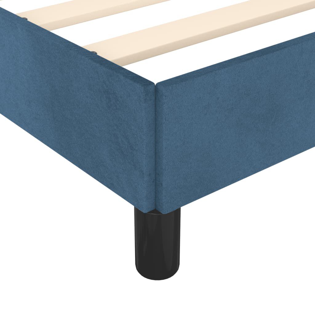 Bettgestell Dunkelblau 180x200 cm aus Samt ohne Matratze elegant gepolstert Bettgestell Dunkelblau 180x200 cm aus Samt ohne Matratze elegant gepolstert
