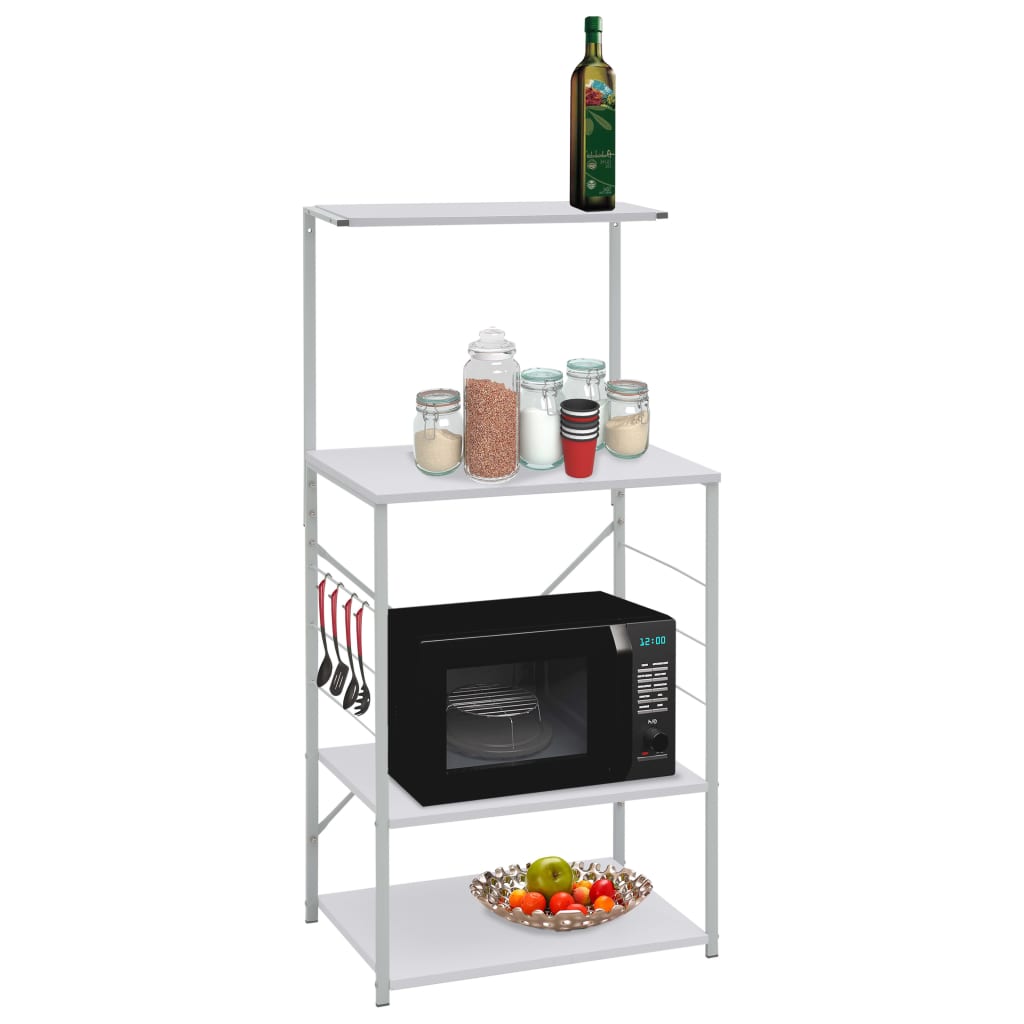 Küchenregal Mikrowellenregal Mikrowelle 60x39,6x123 cm Weiß Praktisch Stabil Küchenregal Mikrowellenregal Mikrowelle 60x39,6x123 cm Weiß Praktisch Stabil