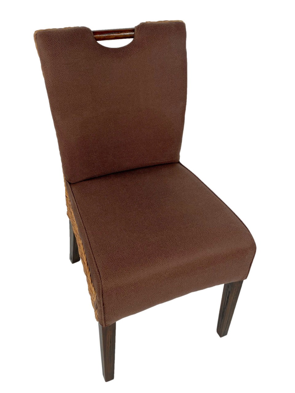 Rattanstühle Esszimmer Stühle Set 6 Stück Wintergarten Stühle Bilbao Polsterstühle prairie brown