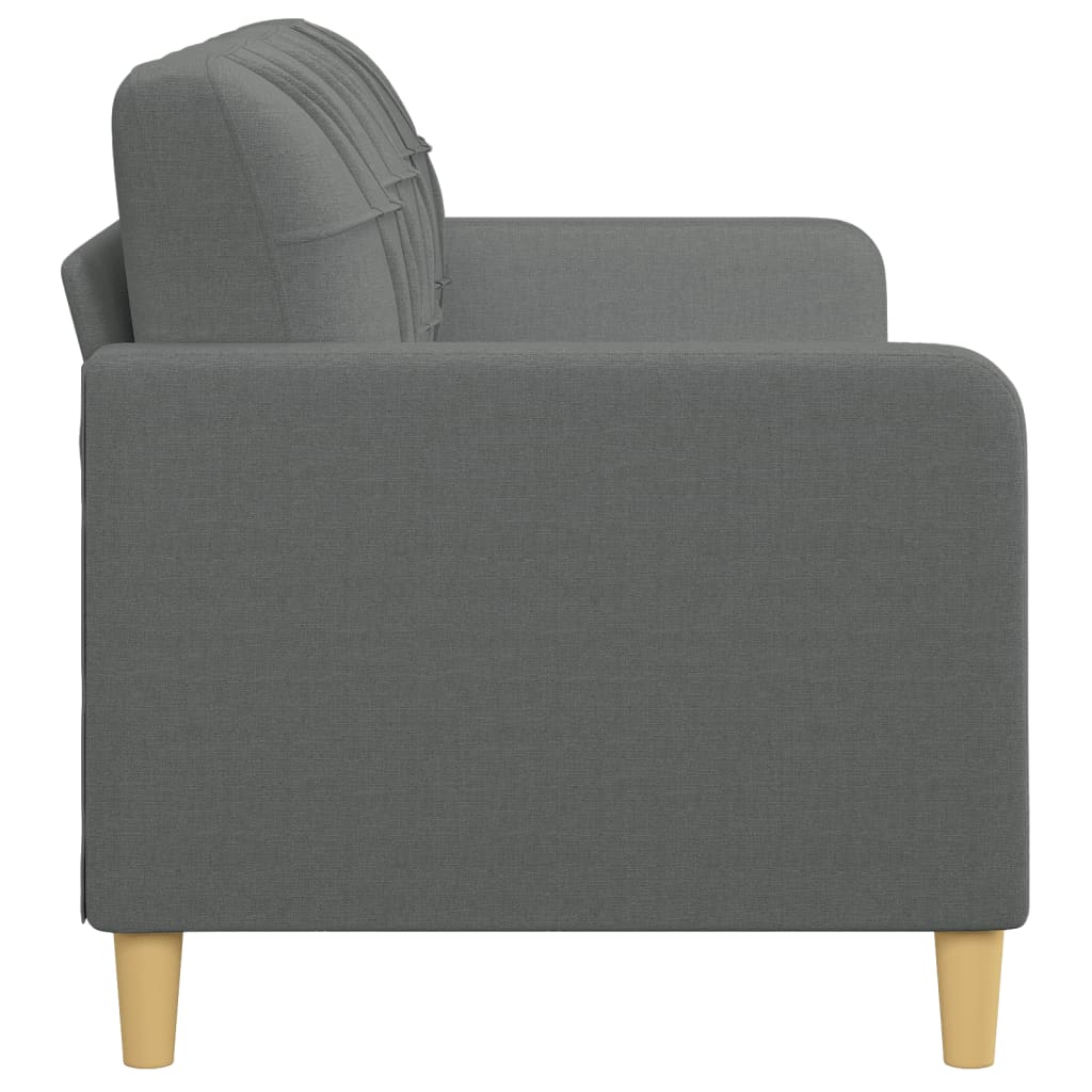 3 Sitzer Sofa Dunkelgrau 180 cm Stoff modern bequem Wohnzimmer Couch Polster