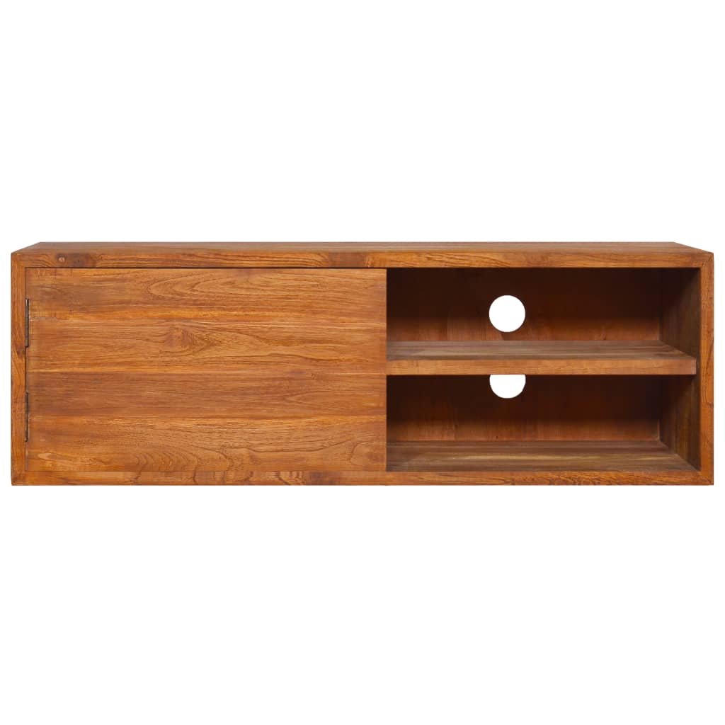 TV-Wandschrank Teakholz 90x30x30 cm massiv