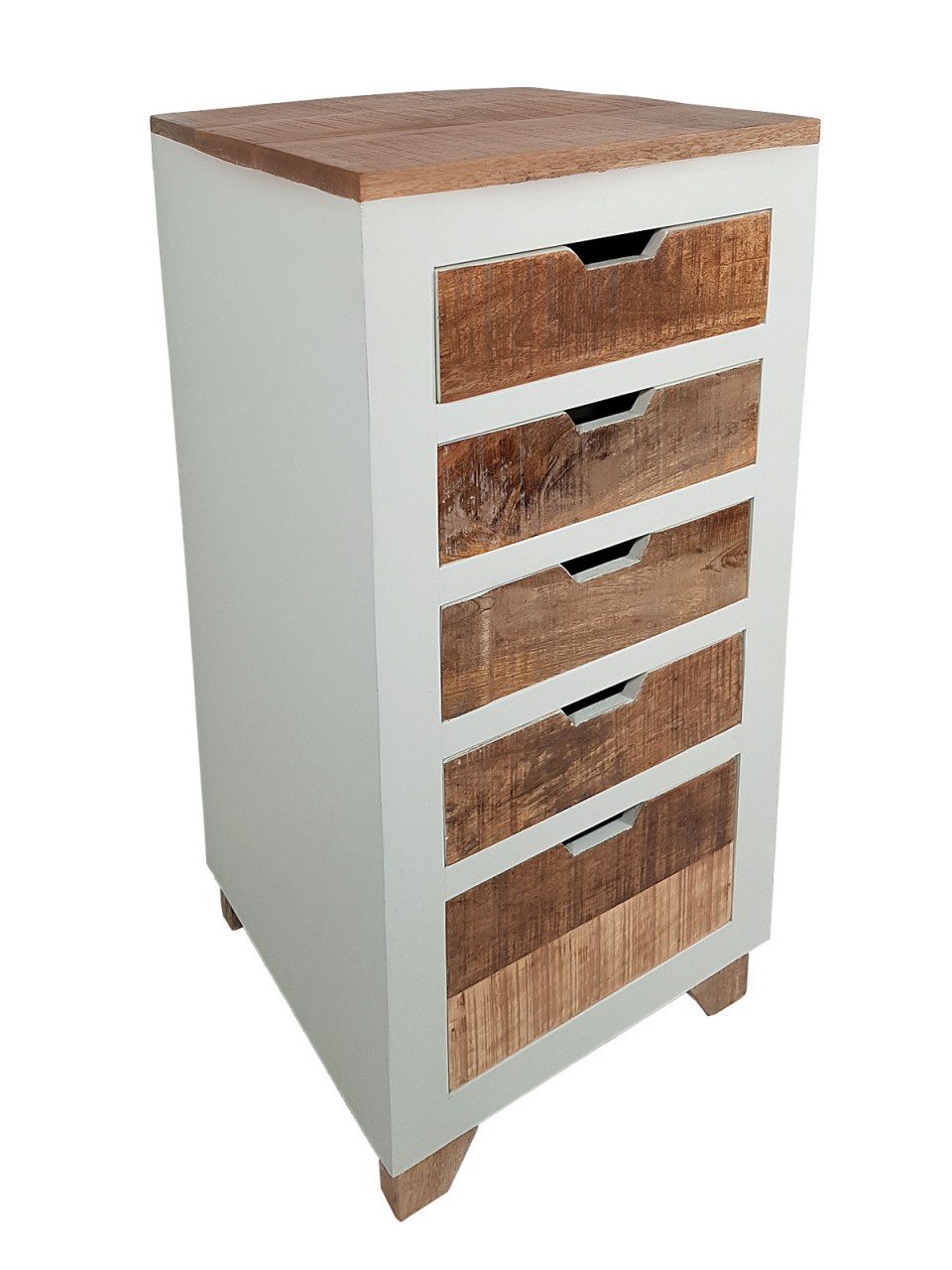 Schubladen Kommode B 40 H 92 cm Schubkastenturm Anrichte Sideboard California weiß Mangoholz Schubladen Kommode B 40 H 92 cm Schubkastenturm Anrichte Sideboard California weiß Mangoholz
