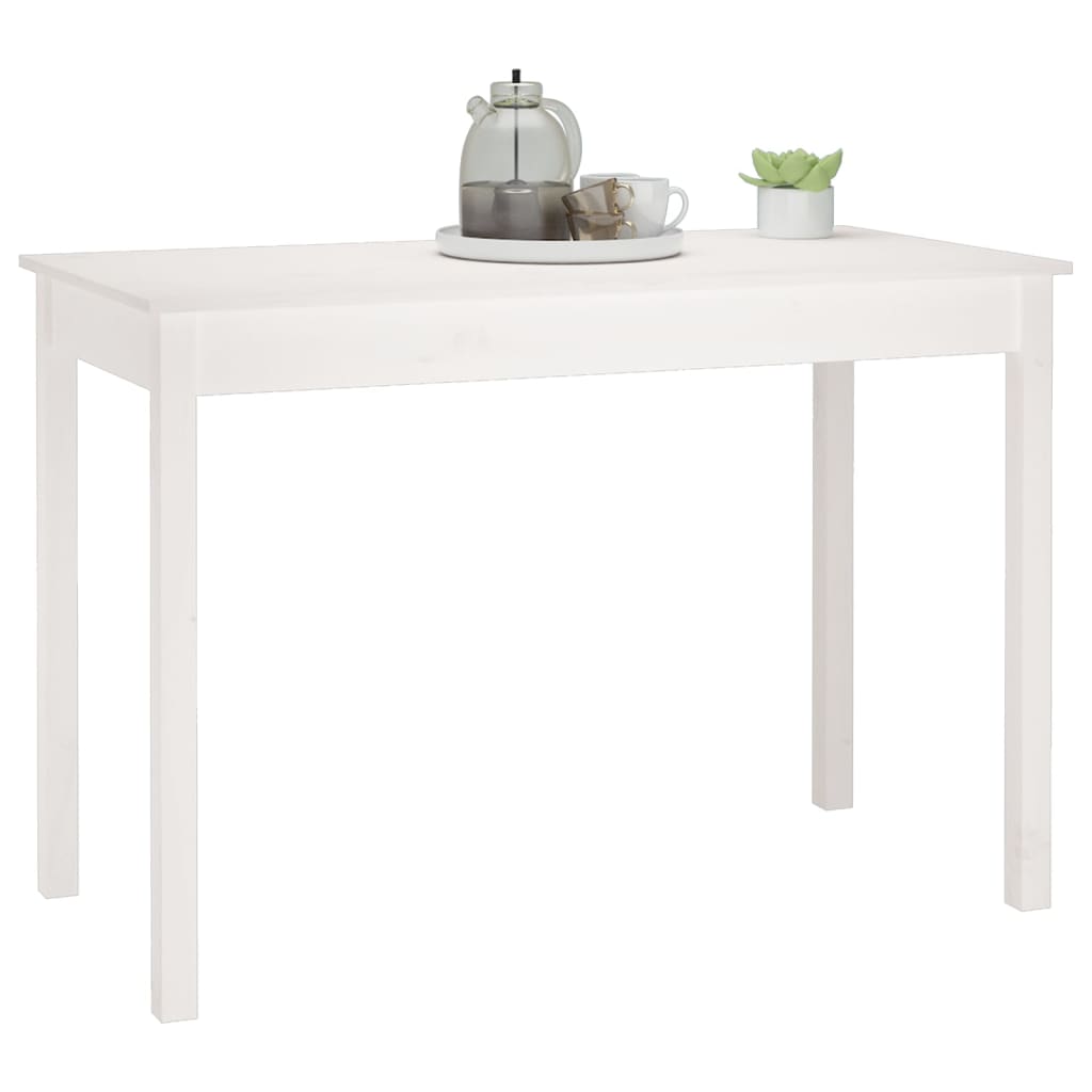 Esstisch Weiß 110x55x75 cm Massivholz Kiefer für modernes Esszimmer Esstisch Weiß 110x55x75 cm Massivholz Kiefer für modernes Esszimmer