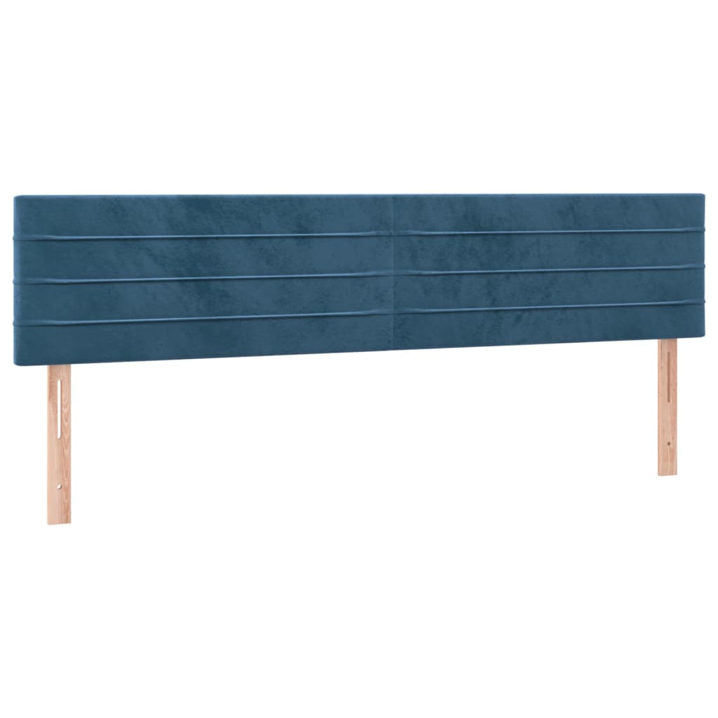 Kopfteile 2 Stk. Dunkelblau 90x5x78/88 cm Samt Weich Elegant Komfortabel Kopfteile 2 Stk. Dunkelblau 90x5x78/88 cm Samt Weich Elegant Komfortabel