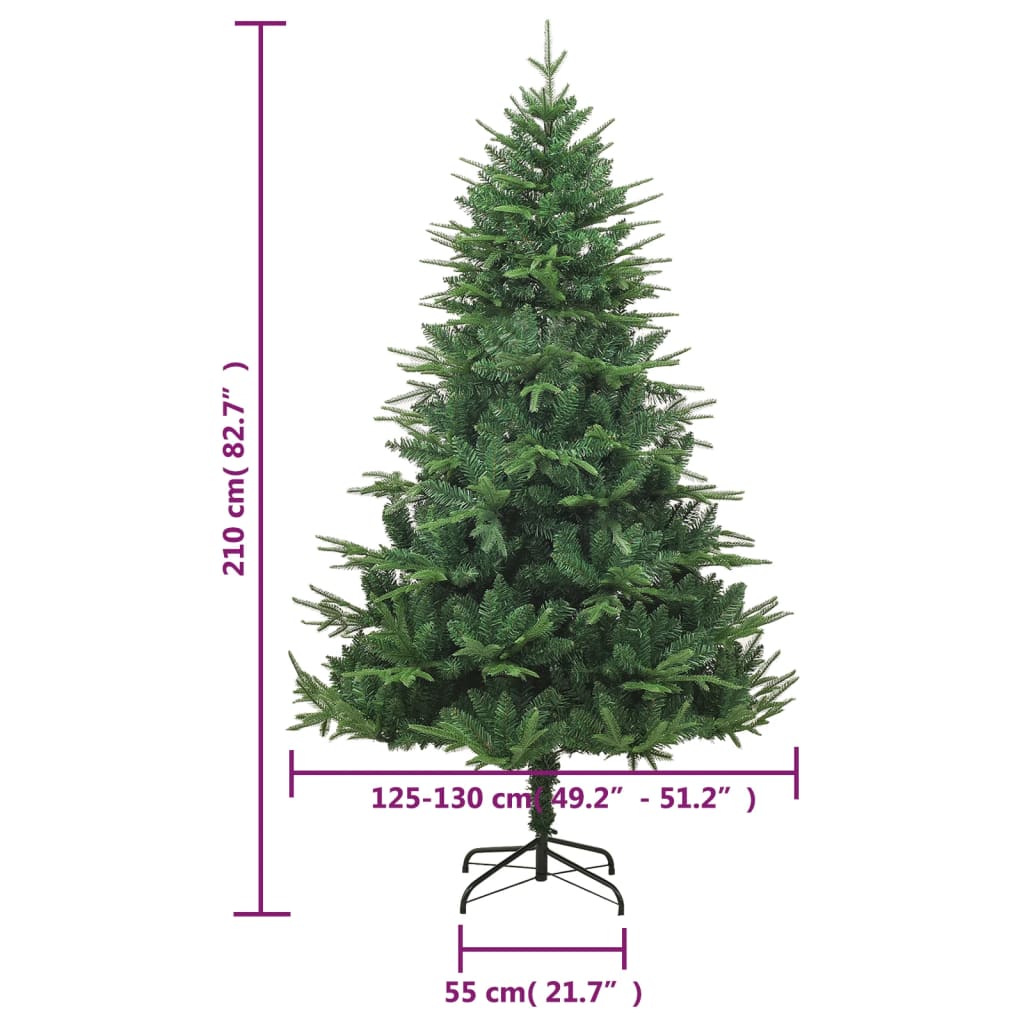 Weihnachtsbaum Christbaum Tannenbaum künstlich 210cm Grün mit Ständer