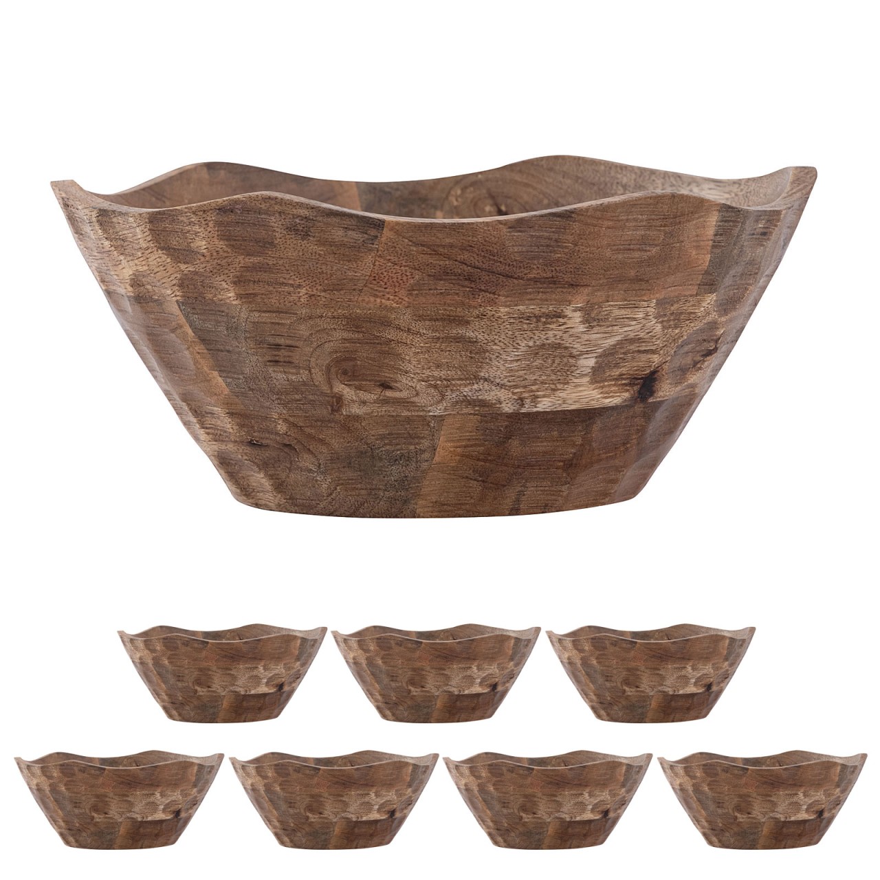 Dekoschale Masterbox 8-teilig Holzschale ø25 o. 30cm H6cm rund Origin Mangoholz massiv Dekoschale Masterbox 8-teilig Holzschale ø25 o. 30cm H6cm rund Origin Mangoholz massiv
