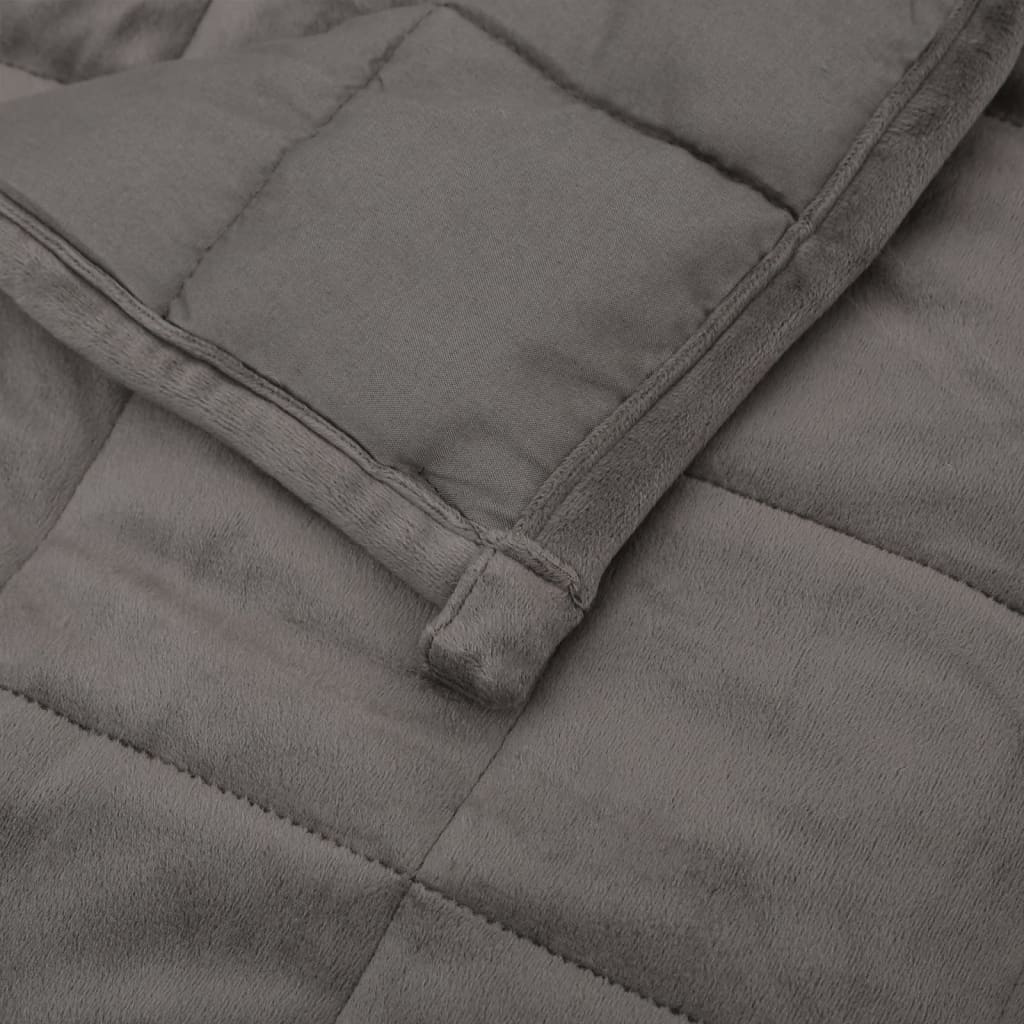 Gewichtsdecke Grau 138x200 cm 6 kg Stoff für Entspannung und besseren Schlaf
