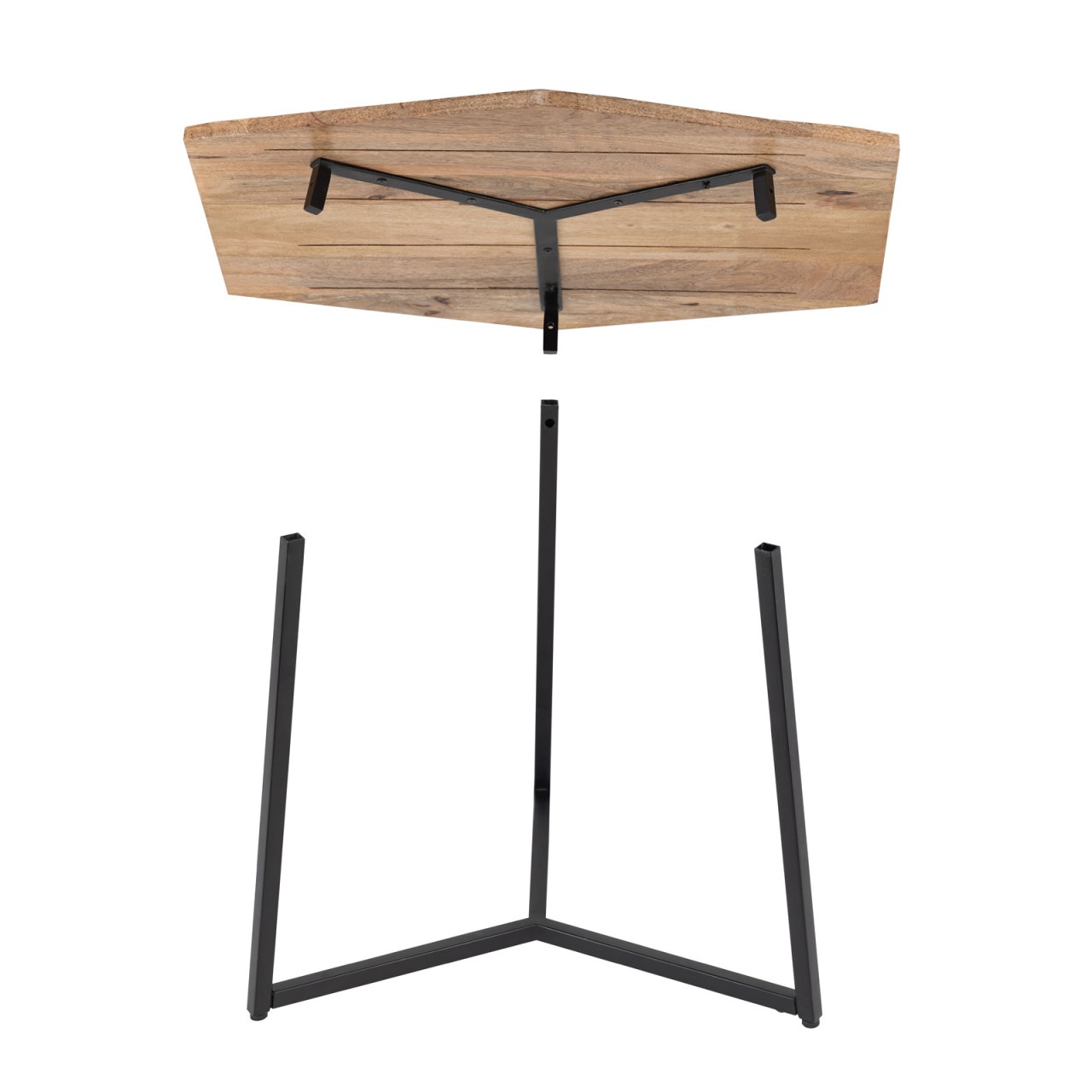 Beistelltisch 56 x 48 cm Couchtischnachhaltig Wohnzimmer Tisch Inka Metall Gestell schwarz Beistelltisch 56 x 48 cm Couchtischnachhaltig Wohnzimmer Tisch Inka Metall Gestell schwarz