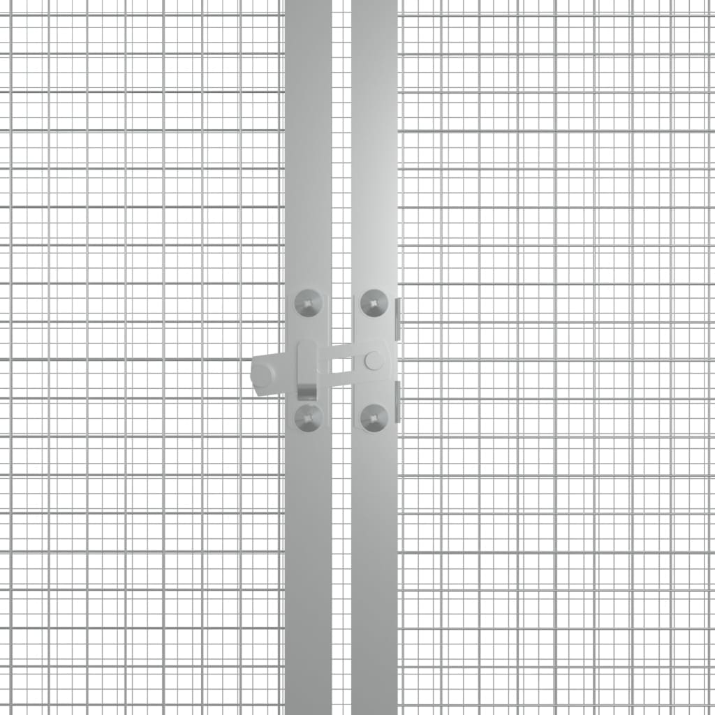 Hühnerkäfig Verzinkter Stahl 200x91x100 cm mit Schwenktür Sicherheit