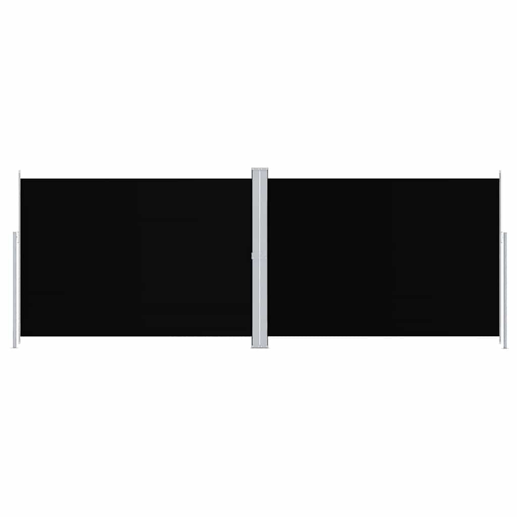 Seitenmarkise Ausziehbar Schwarz 220x600 cm