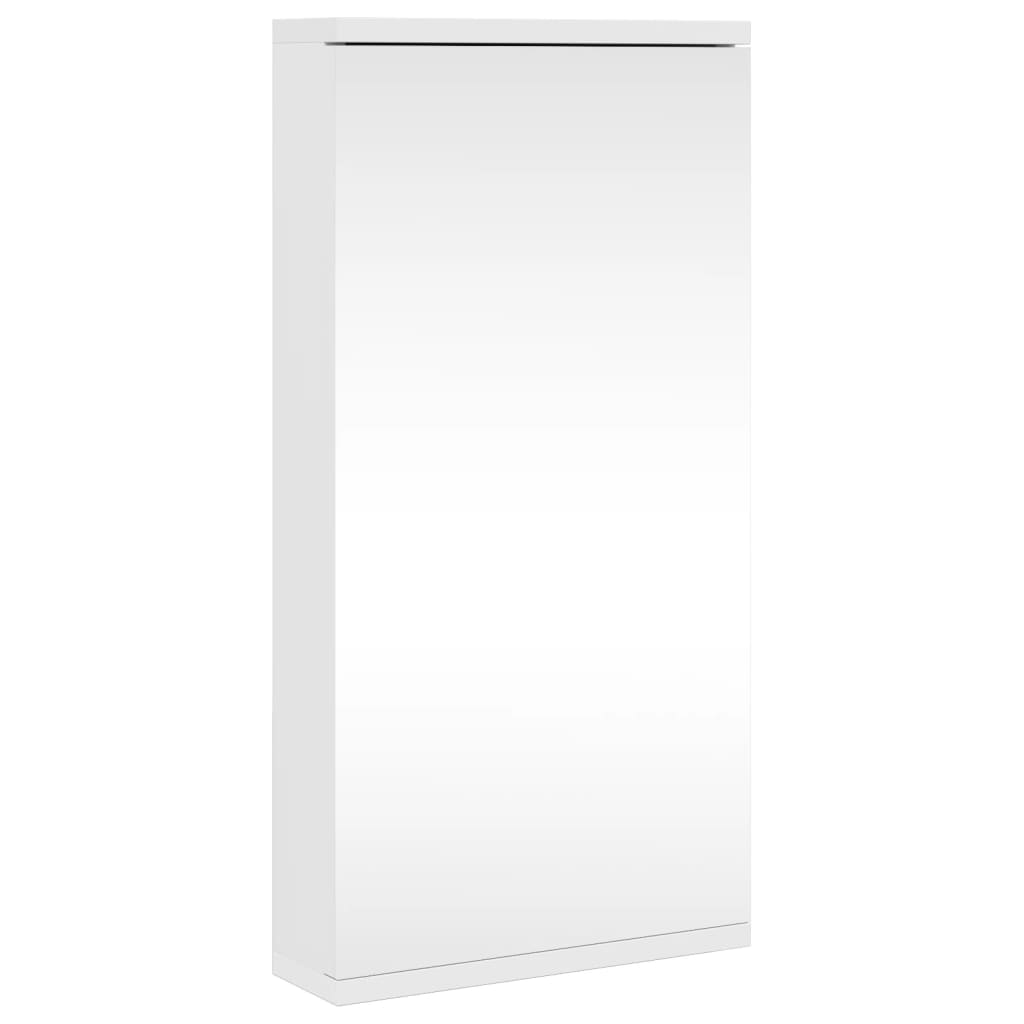 Eck Spiegelschrank Weiß Holz 30x24x60 cm Badezimmer Regal Wandmontage