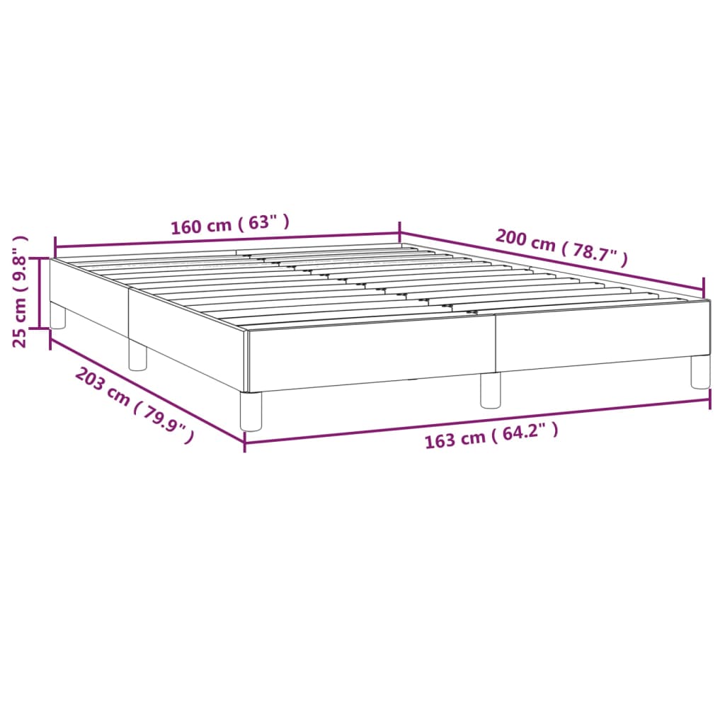 vidaXL Bettgestell Hellgrau 160 x 200 cm Stoff