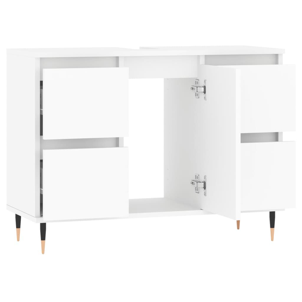 Badschrank Weiß 80x33x60 cm modern kompakt aus Holzwerkstoff praktisch Badschrank Weiß 80x33x60 cm modern kompakt aus Holzwerkstoff praktisch