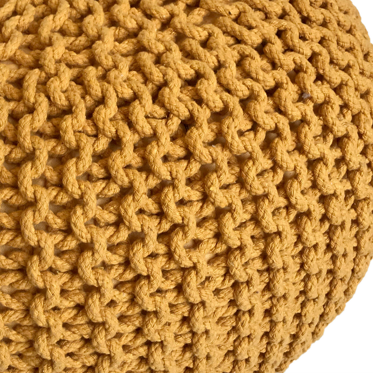 Pouf Ø 55 H 37 H 37 Strickhocker Sitzpouf Bodenkissen nachhaltig