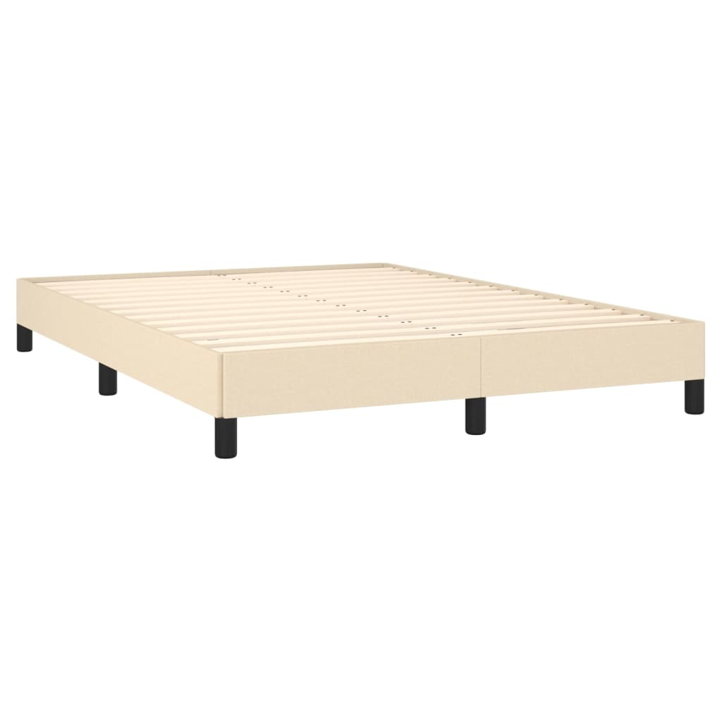 Bettgestell Bettrahmen Einzelbett Lattenrost XL Höhe Creme 25cm 140x190cm Stoff