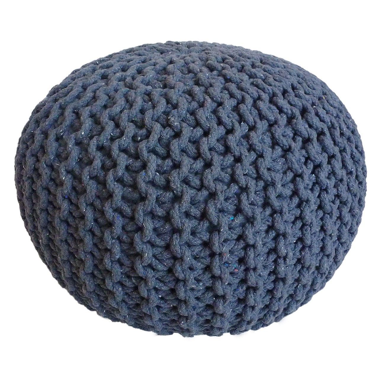 Pouf Ø 55 H 37 H 37 Strickhocker Sitzpouf Bodenkissen nachhaltig