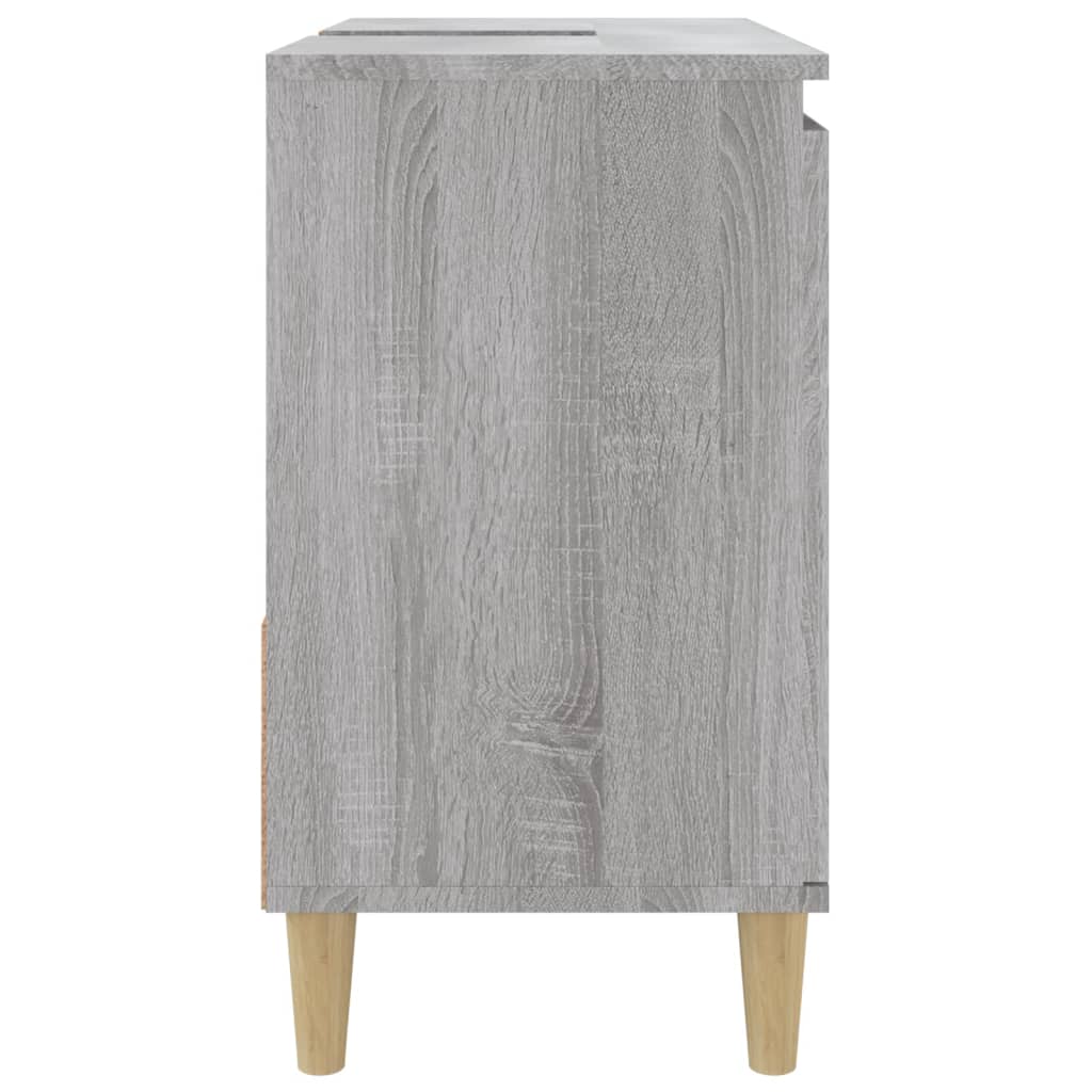 Badezimmerschrank Grau Sonoma 65 x 33 x 60 cm Holzwerkstoff