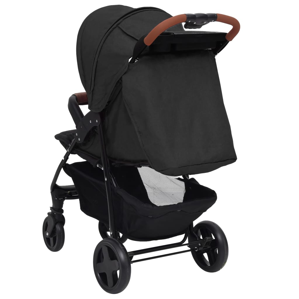 3in1 Kinderwagen Anthrazit Stahl