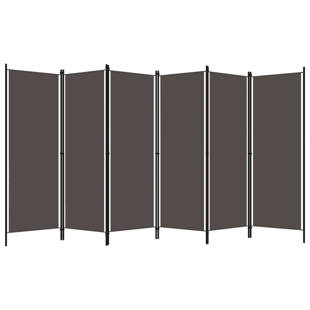 Raumtrenner Paravent 6-teilig Anthrazit 300x180cm Privatsphäre Modern Blickdicht