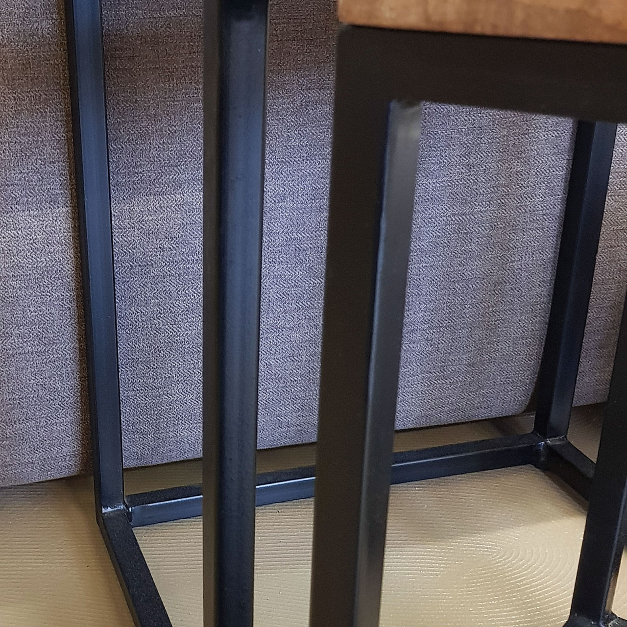 Beistelltisch Holz Satztisch Set 2 Stück Wohnzimmer Tisch Couchtisch Dallas Metall Gestell Beistelltisch Holz Satztisch Set 2 Stück Wohnzimmer Tisch Couchtisch Dallas Metall Gestell