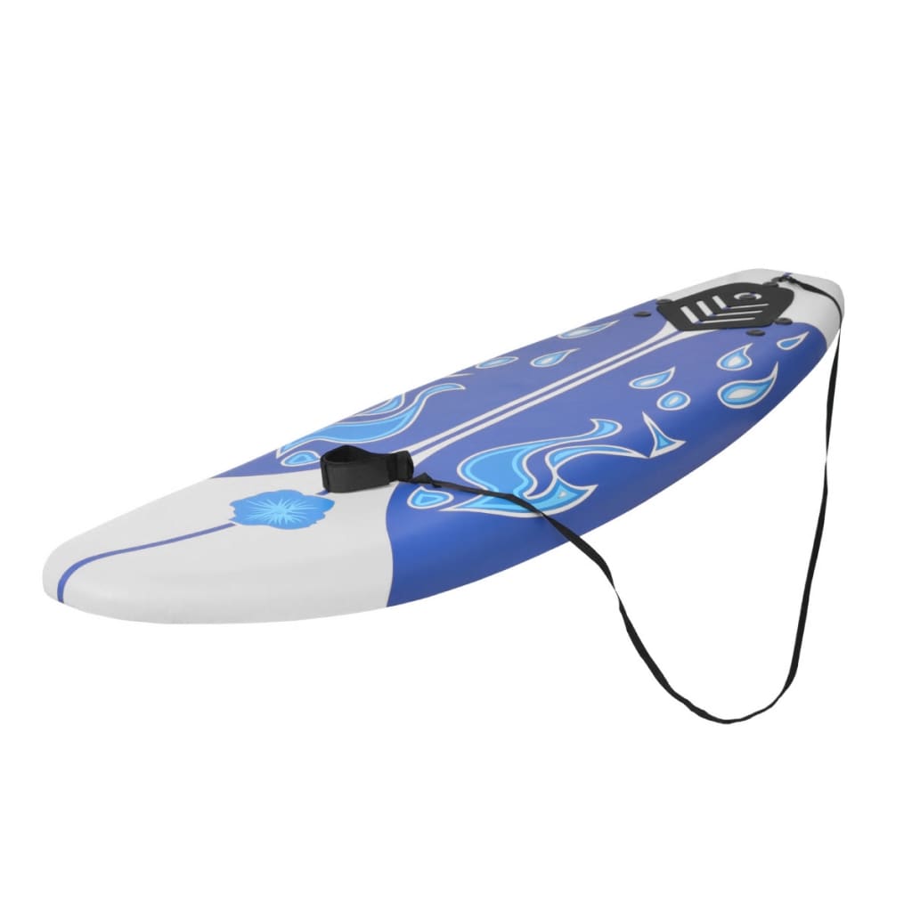 Blaues Surfboard für Anfänger 170x46,8x8 cm XPE Deck EPS Kern inkl Leine und Finnen