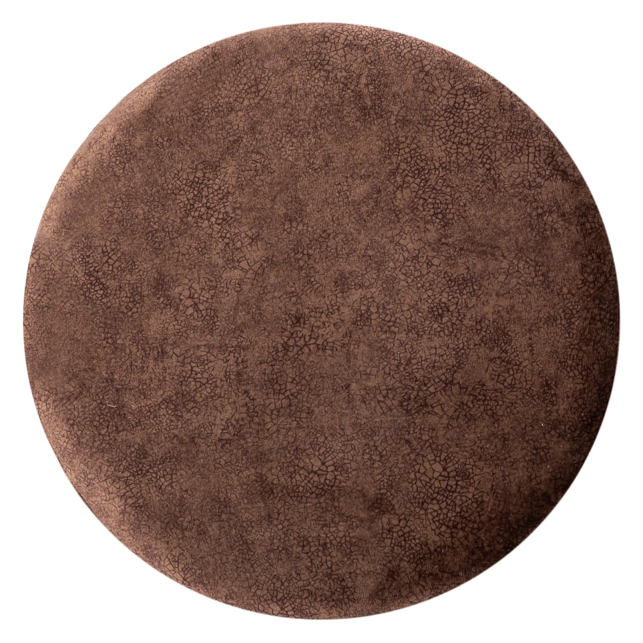 Sitzhocker 2. Wahl Ø 35 H 37 cm Wildleder-Optik Pouf Sitzpouf Sitzpouf mit Eisengestell schwarz matt