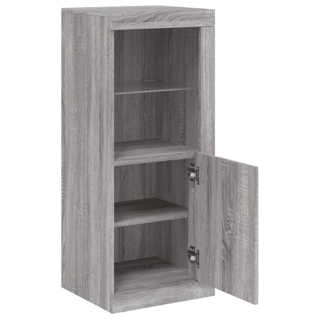 Schrank Sideboard mit LED Beleuchtung Grau Sonoma für Wohnzimmer & Flur Schrank Sideboard mit LED Beleuchtung Grau Sonoma für Wohnzimmer & Flur