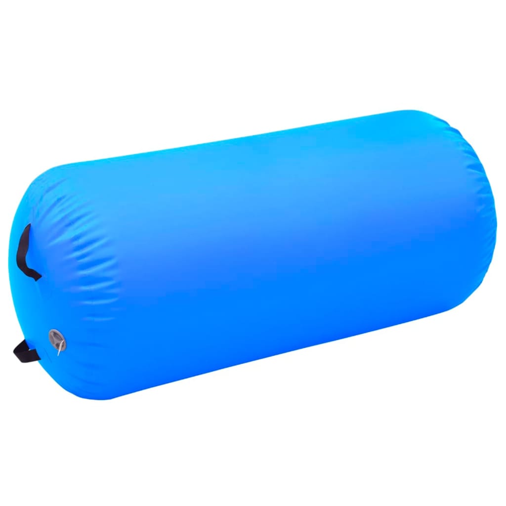 Aufblasbare Gymnastikrolle PVC Blau Pumpe 120 x 75 cm Fitness und Therapierolle