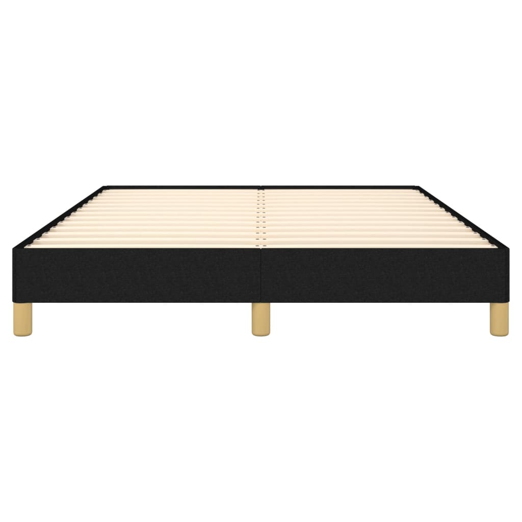 Bettgestell 140x190 cm Schwarz Weiches Stoffdesign für stilvolles Ambiente Bettgestell 140x190 cm Schwarz Weiches Stoffdesign für stilvolles Ambiente