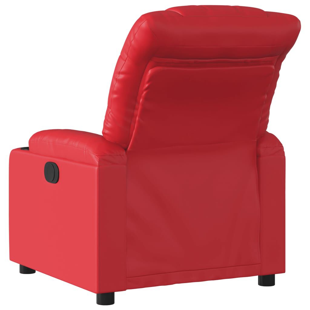 Relaxsessel aus Kunstleder in Rot stilvoll bequem ideal für Wohnzimmer Relaxsessel aus Kunstleder in Rot stilvoll bequem ideal für Wohnzimmer