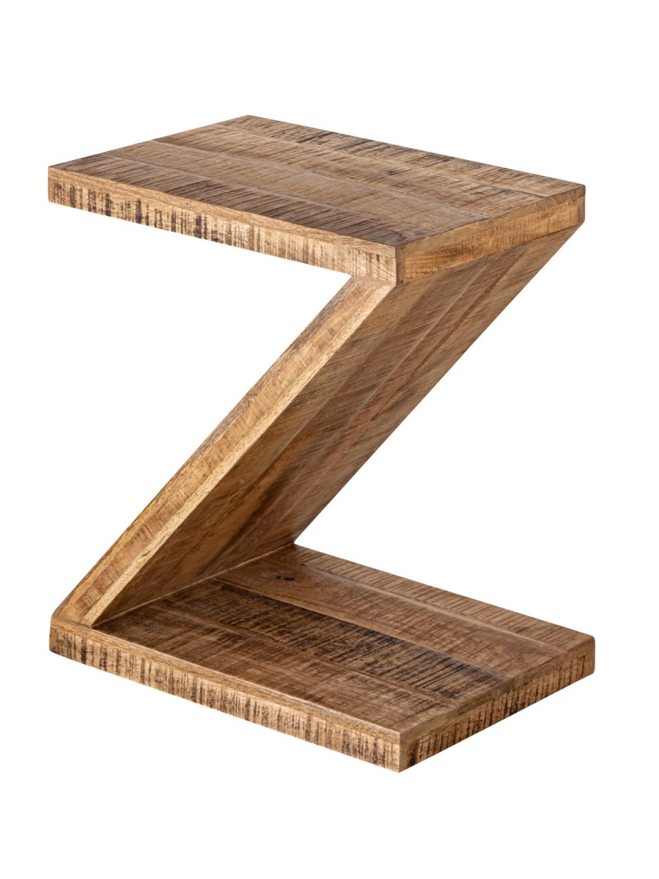 Beistelltisch Holz Z Form 42x50x31cm Zoro Sofatisch Blumentisch nachhaltig Mango Altholz