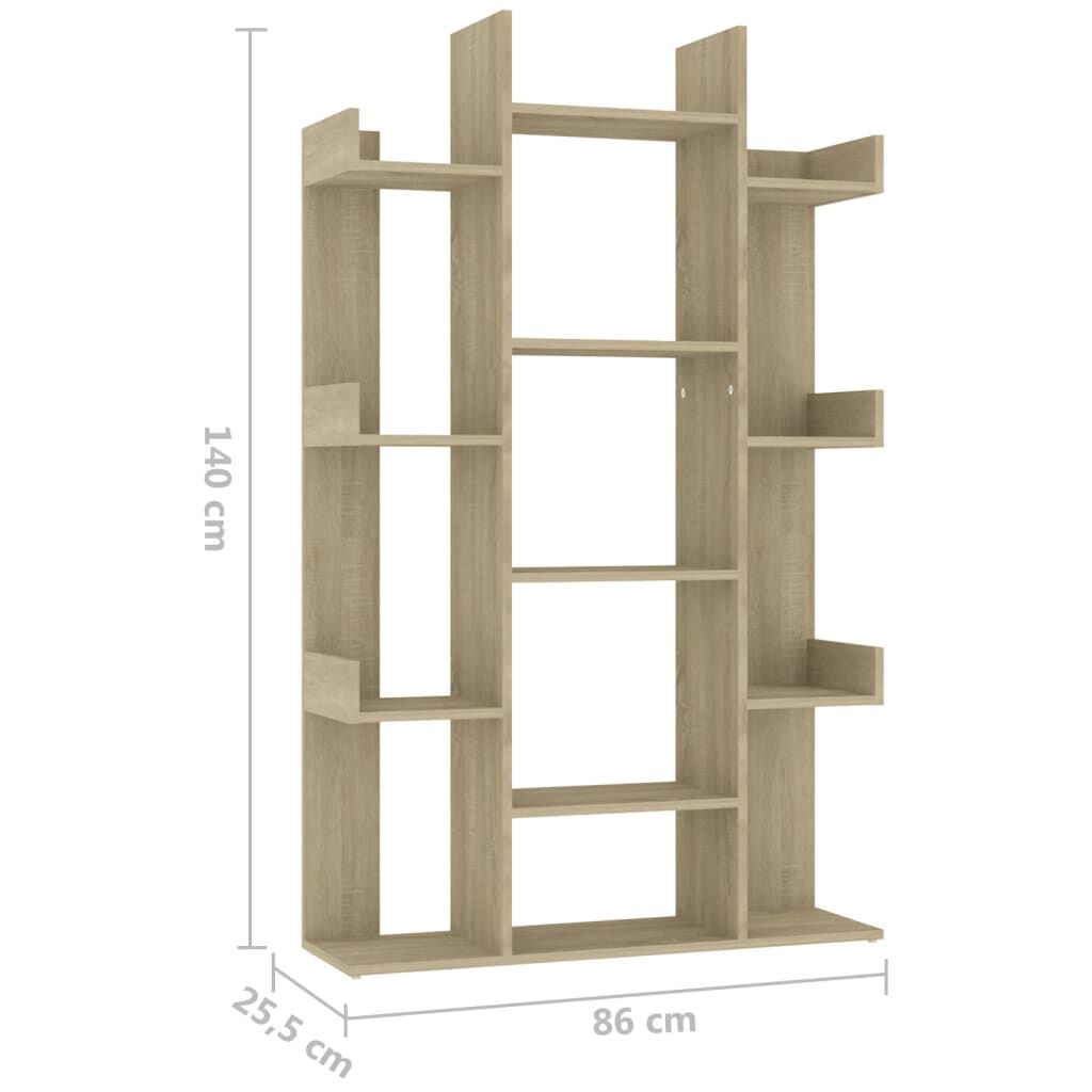 Bücherregal Sonoma Eiche 86x25x140 cm mit Fächern aus Holzwerkstoff modern Bücherregal Sonoma Eiche 86x25x140 cm mit Fächern aus Holzwerkstoff modern