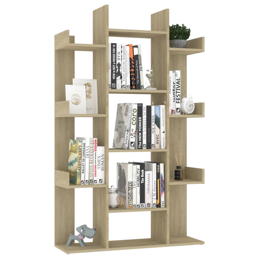 Bücherregal Sonoma Eiche 86x25x140 cm mit Fächern aus Holzwerkstoff modern Bücherregal Sonoma Eiche 86x25x140 cm mit Fächern aus Holzwerkstoff modern